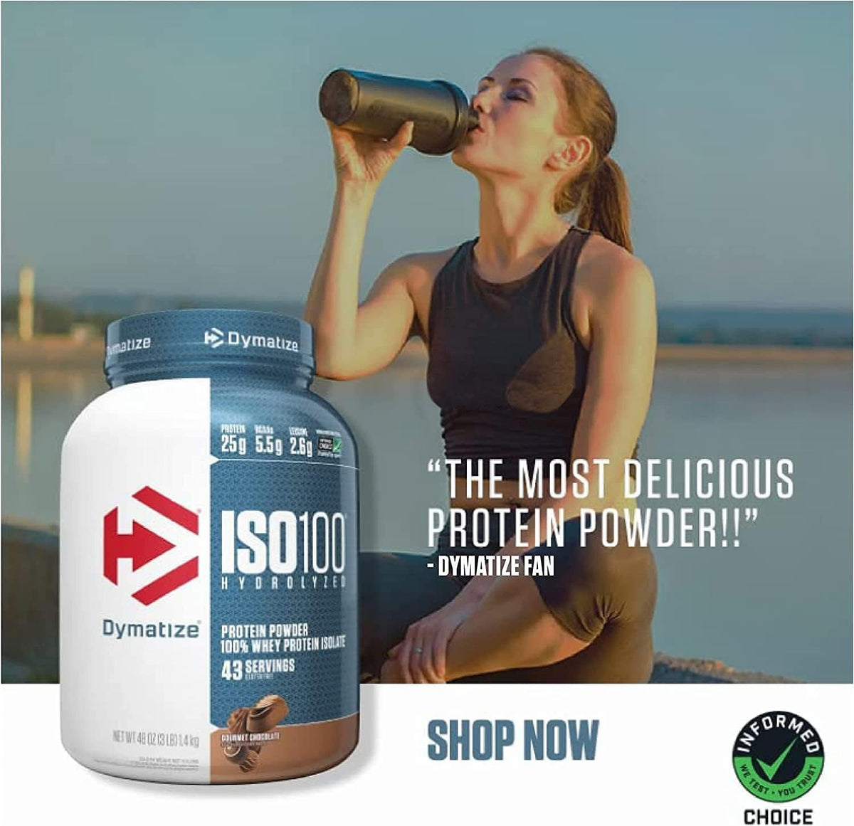ISO 100 HYDROLYZED WHEY PROTEIN 1.43LBS 20 SERVINGS BY DYMATIZE NUTRIT ...