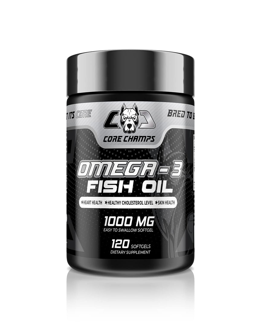 OMEGA 3 FISH OIL 1000MG 100 SOFTGELS BY CORE CHAMPS