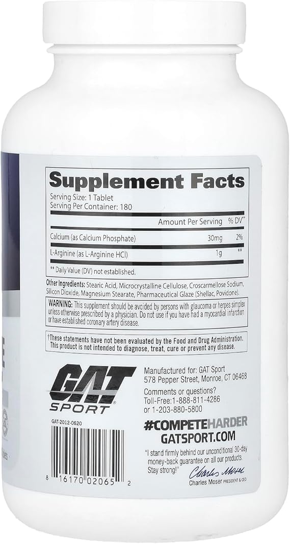 L ARGINIE 180 TABS BY GAT SPORTS