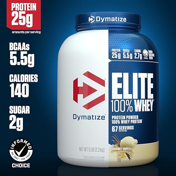 ELITE 100% WHEY 5LBS BY DYMATIZE - 5lbs