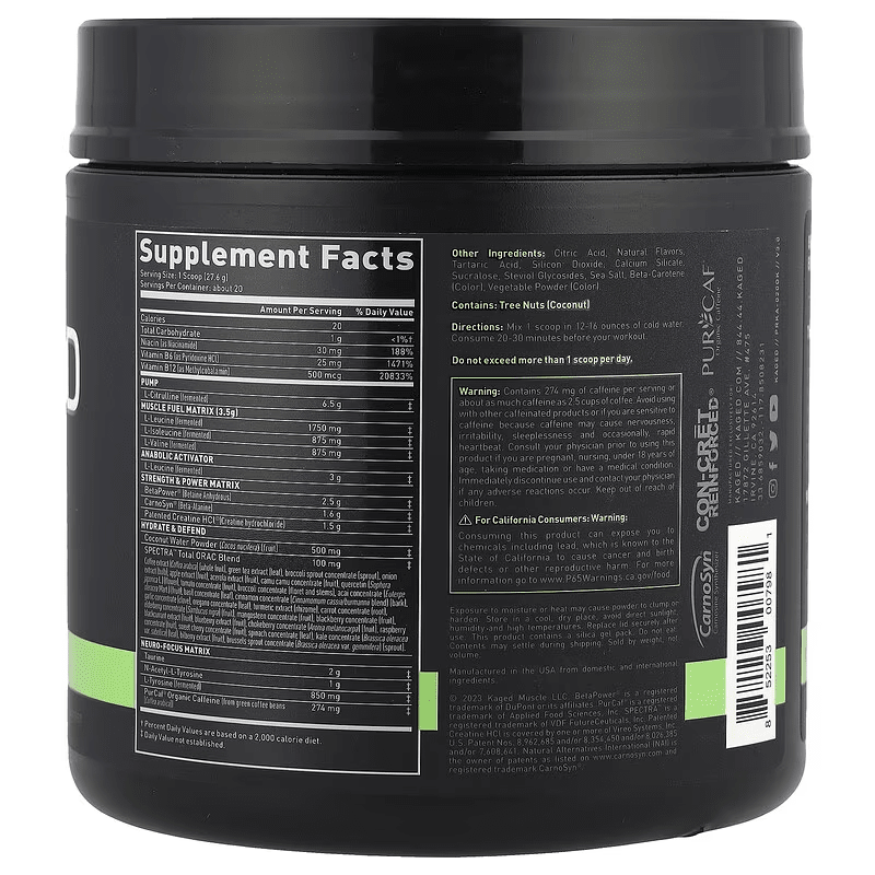 PRE KAGED PREMIUM PRE-WORKOUT  BY KAGED MUSCLE