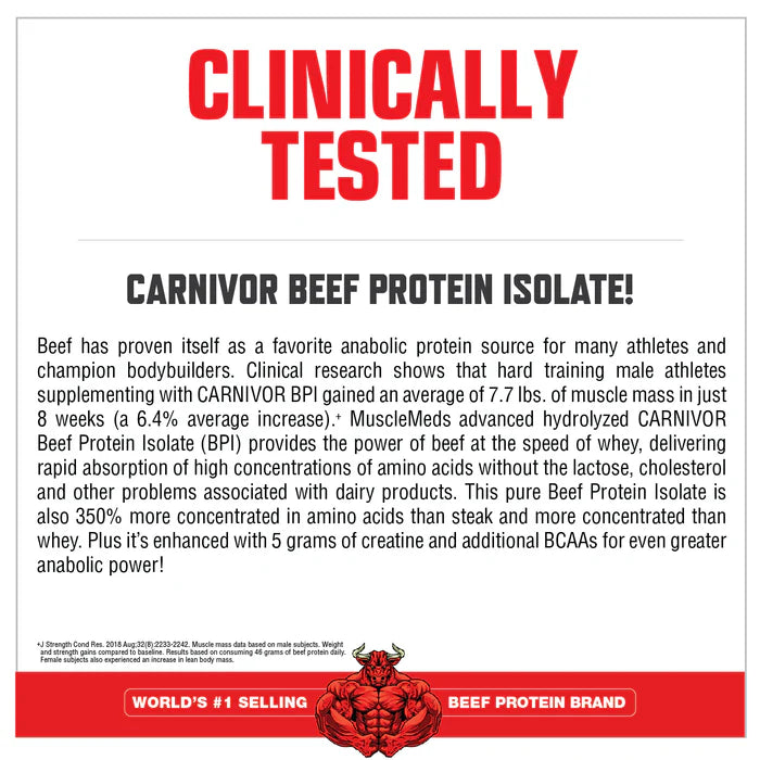 CARNIVOR BEEF PROTEIN 4LBS BY MUSCLEMEDS