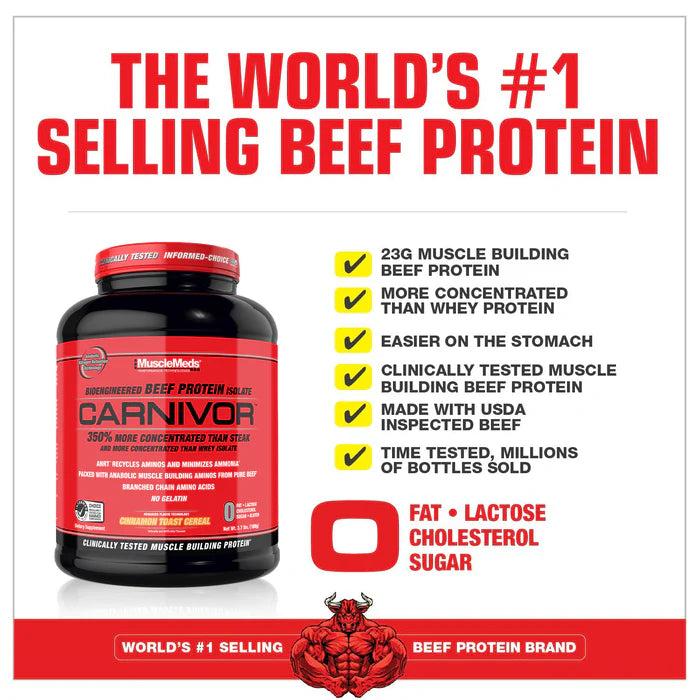 CARNIVOR BEEF PROTEIN 4LBS BY MUSCLEMEDS