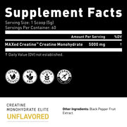 KAGED CREATINE MONOHYDRATE ELITE 60 SERVINGS