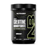 Load image into Gallery viewer, CREATINE MONOHYDRATE 100 SERVINGS UNFLAVORED BY NUTRA BIO ( HALAL,GMP CERTIFIED, FDA APPROVED)