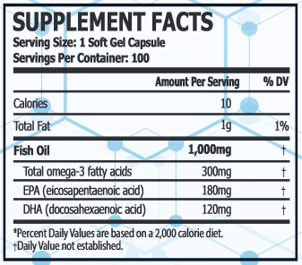 PROSCIENCE NUTRA ULTRA PURE FISH OIL OMEGA-3 1000MG 100 SOFTGELS