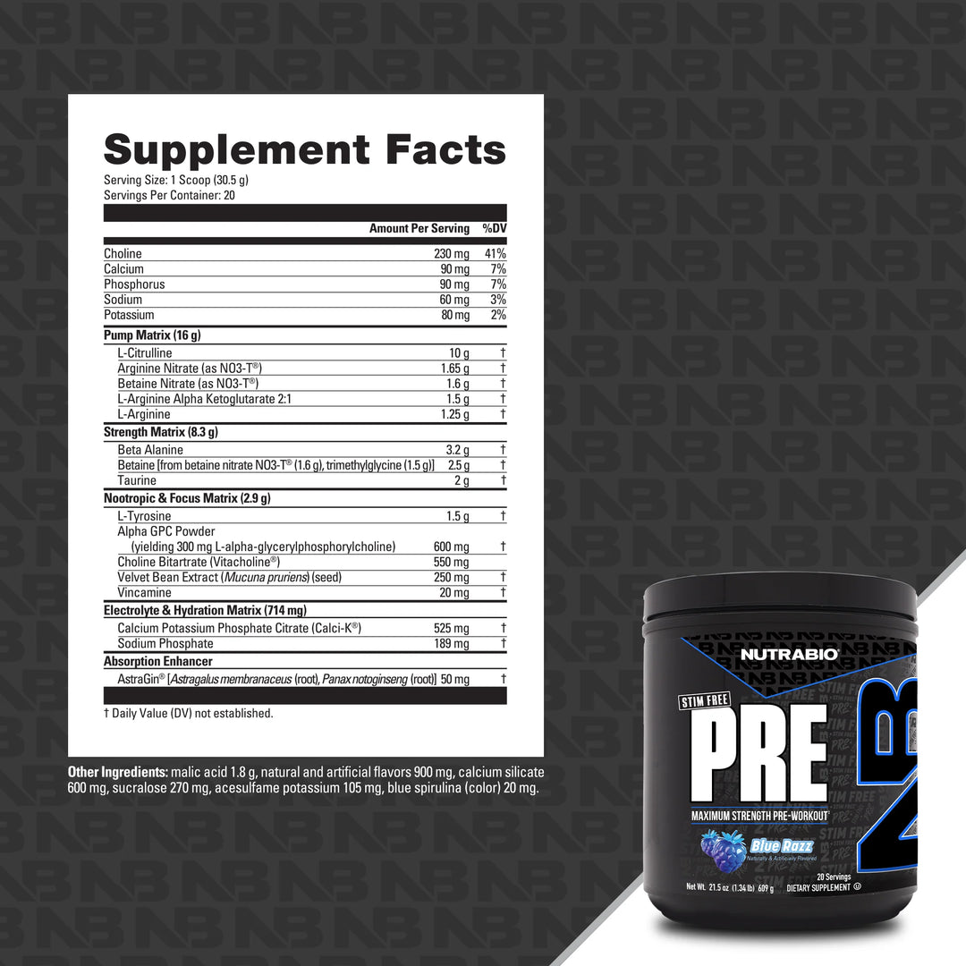 PRE WORKOUT STIM FEE 20 SERVINGS