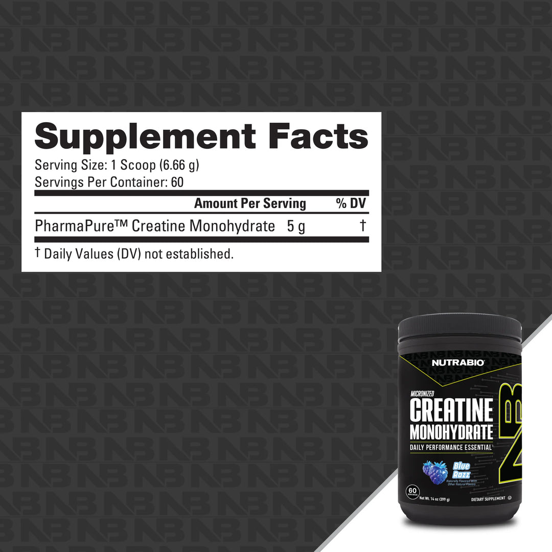 CREATINE MONOHYDRATE 60 SERVINGS FLAVORED BY NUTRABIO ( HALAL,GMP CERTIFIED, FDA APPROVED)