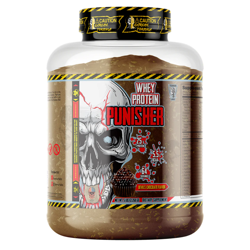 PUNISHER WHEY PROTEIN 5LBS 64 SERVINGS BY TERROR LABZ