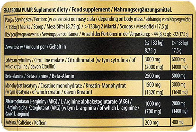 SHAABOOM PUMP 44 SERVINGS BY KEVIN LEVRONE