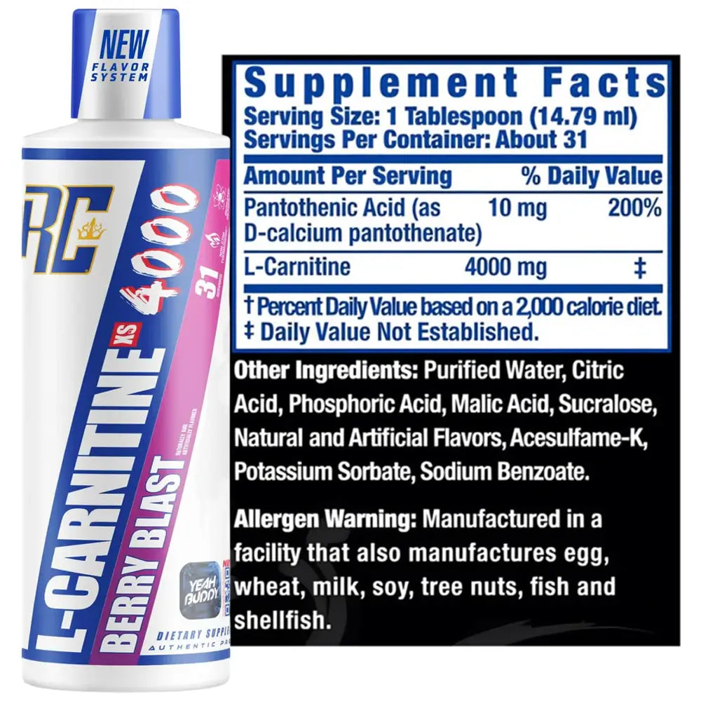 L CARNITINE XS LIQUID 4000MG BY RONNIE COLEMAN